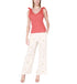 Women's Tie-Shoulder Ribbed Knit Sleeveless Top